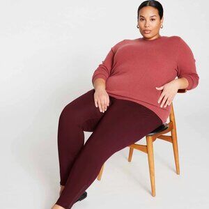 Universal Standard Moro Pocket Signature Ponte Pants, deep cherry red, size XS